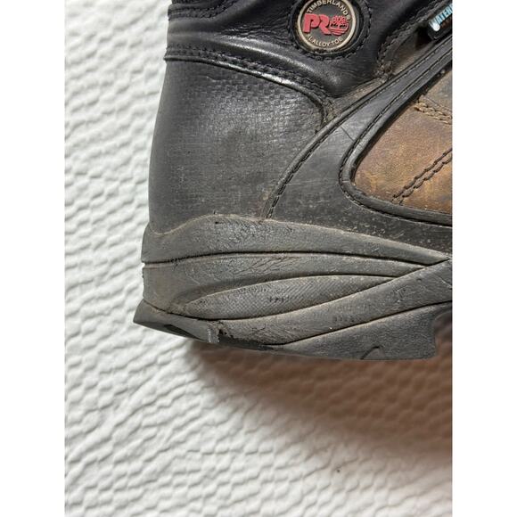 Timberland Pro Boots Mens 12 Brown Black Waterproof Alloy Toe Outdoor Work Boots main image 5